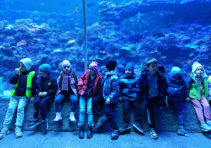 Grupa dzieci w oceanarium