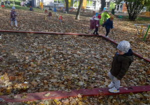 Dzieci bawią się w przedszklonym ogrodzie