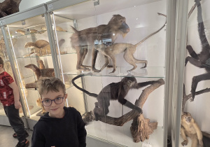 Chłopiec pozuje do zdjęcia