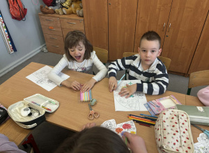 Lekcja plastyki w SP nr 58